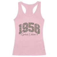 1956 Retro Birthday Racerback Tank Top 70 Year Old Leopard 70th Birthday Gifts For Women