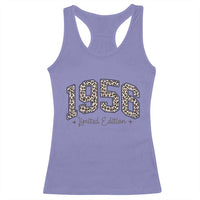 1956 Retro Birthday Racerback Tank Top 70 Year Old Leopard 70th Birthday Gifts For Women