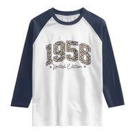 1956 Retro Birthday Raglan Shirt 70 Year Old Leopard 70th Birthday Gifts For Women