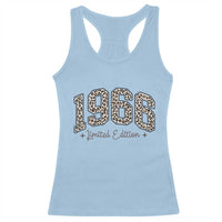 1966 Retro Birthday Racerback Tank Top 60 Year Old Leopard 60th Birthday Gifts For Women