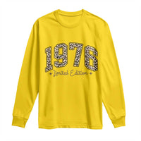 1976 Retro Birthday Long Sleeve Shirt 50 Year Old Leopard 50th Birthday Gifts For Women