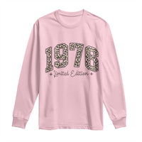 1976 Retro Birthday Long Sleeve Shirt 50 Year Old Leopard 50th Birthday Gifts For Women