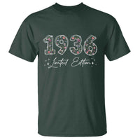 90th Birthday T Shirt Floral 1936 90 Year Old Birthday Gifts For Women