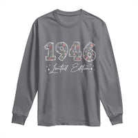 80th Birthday Long Sleeve Shirt Floral 1946 80 Year Old Birthday Gifts For Women