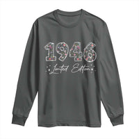 80th Birthday Long Sleeve Shirt Floral 1946 80 Year Old Birthday Gifts For Women