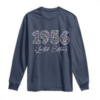 70th Birthday Long Sleeve Shirt Floral 1956 70 Year Old Birthday Gifts For Women