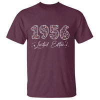 70th Birthday T Shirt Floral 1956 70 Year Old Birthday Gifts For Women