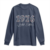 50th Birthday Long Sleeve Shirt Floral 1976 50 Year Old Birthday Gifts For Women