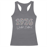 50th Birthday Racerback Tank Top Floral 1976 50 Year Old Birthday Gifts For Women