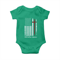 God Bless America Baby Onesie America Pride USA US Flag Patriotic 4th of July - Wonder Print Shop