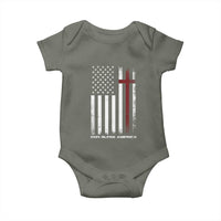 God Bless America Baby Onesie America Pride USA US Flag Patriotic 4th of July - Wonder Print Shop