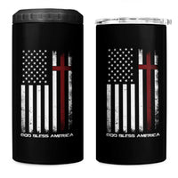 God Bless America 4 in 1 Can Cooler Tumbler America Pride USA US Flag Patriotic 4th of July - Wonder Print Shop