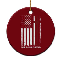 God Bless America Ceramic Ornament America Pride USA US Flag Patriotic 4th of July - Wonder Print Shop