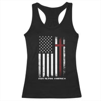 God Bless America Racerback Tank Top America Pride USA US Flag Patriotic 4th of July - Wonder Print Shop