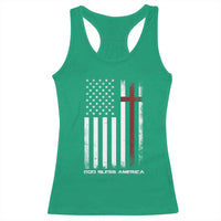 God Bless America Racerback Tank Top America Pride USA US Flag Patriotic 4th of July - Wonder Print Shop