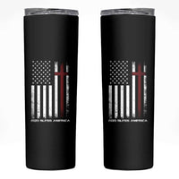 God Bless America Skinny Tumbler America Pride USA US Flag Patriotic 4th of July - Wonder Print Shop