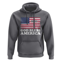 God Bless America Hoodie Cross USA Flag Patriotic 4th of July Christian - Wonder Print Shop