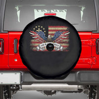 God Bless America Spare Tire Cover Vintage Eagle Christian Cross Flag 4th Of July