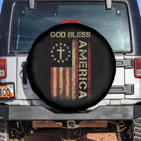 God Bless America Spare Tire Cover American Flag 4th Of July Patriotic Christian - Wonder Print Shop