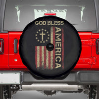 God Bless America Spare Tire Cover American Flag 4th Of July Patriotic Christian - Wonder Print Shop