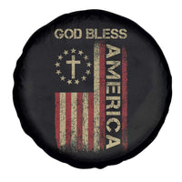 God Bless America Spare Tire Cover American Flag 4th Of July Patriotic Christian - Wonder Print Shop