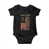 God Bless America Baby Onesie American Flag 4th Of July Patriotic Christian - Wonder Print Shop