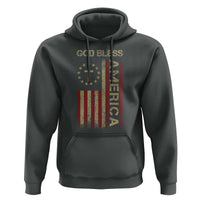 God Bless America Hoodie American Flag 4th Of July Patriotic Christian - Wonder Print Shop