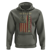 God Bless America Hoodie American Flag 4th Of July Patriotic Christian - Wonder Print Shop