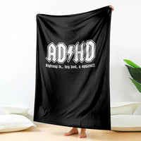 Funny ADHD Throw Blanket Hey Look a Squirrel Rocks Graphic - Wonder Print Shop