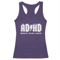 Funny ADHD Racerback Tank Top Hey Look a Squirrel Rocks Graphic - Wonder Print Shop