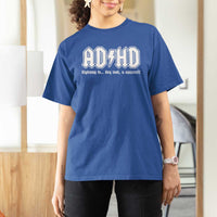 Funny ADHD T Shirt For Women Hey Look a Squirrel Rocks Graphic - Wonder Print Shop