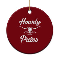 Howdy Putos Ceramic Ornament Western Cowboy Skull Outlaw Style