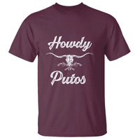 Howdy Putos T Shirt Western Cowboy Skull Outlaw Style
