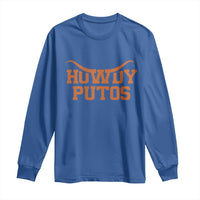 Howdy Putos Long Sleeve Shirt Funny Western Cowboy Spanish Slang - Wonder Print Shop