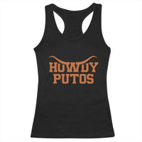 Howdy Putos Racerback Tank Top Funny Western Cowboy Spanish Slang - Wonder Print Shop