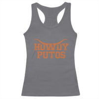 Howdy Putos Racerback Tank Top Funny Western Cowboy Spanish Slang - Wonder Print Shop