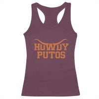 Howdy Putos Racerback Tank Top Funny Western Cowboy Spanish Slang - Wonder Print Shop
