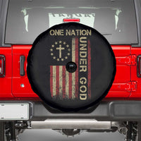 One Nation Under God Spare Tire Cover American Flag 4th Of July Patriotic Christian - Wonder Print Shop
