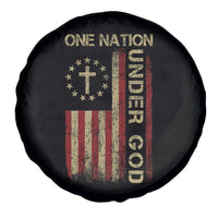 One Nation Under God Spare Tire Cover American Flag 4th Of July Patriotic Christian - Wonder Print Shop
