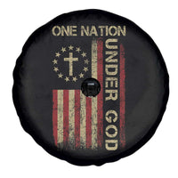 One Nation Under God Spare Tire Cover American Flag 4th Of July Patriotic Christian - Wonder Print Shop