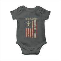 One Nation Under God Baby Onesie American Flag 4th Of July Patriotic Christian - Wonder Print Shop