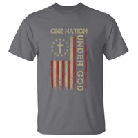 One Nation Under God T Shirt American Flag 4th Of July Patriotic Christian - Wonder Print Shop