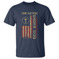 One Nation Under God T Shirt American Flag 4th Of July Patriotic Christian - Wonder Print Shop