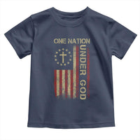 One Nation Under God Toddler T Shirt American Flag 4th Of July Patriotic Christian - Wonder Print Shop
