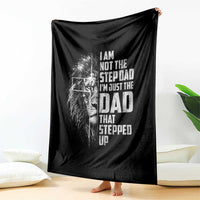 Bonus Dad Throw Blanket Stepdad Gifts From Stepdaughter Stepson Cross Lion Stepped Up Dad