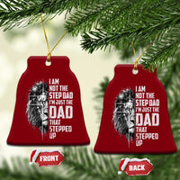 Bonus Dad Ceramic Ornament Stepdad Gifts From Stepdaughter Stepson Cross Lion Stepped Up Dad