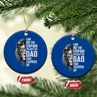 Bonus Dad Ceramic Ornament Stepdad Gifts From Stepdaughter Stepson Cross Lion Stepped Up Dad