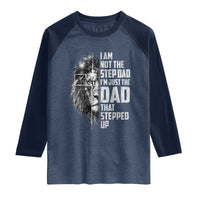Bonus Dad Raglan Shirt Stepdad Gifts From Stepdaughter Stepson Cross Lion Stepped Up Dad