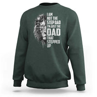 Bonus Dad Sweatshirt Stepdad Gifts From Stepdaughter Stepson Cross Lion Stepped Up Dad