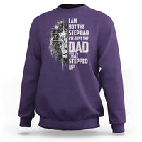 Bonus Dad Sweatshirt Stepdad Gifts From Stepdaughter Stepson Cross Lion Stepped Up Dad